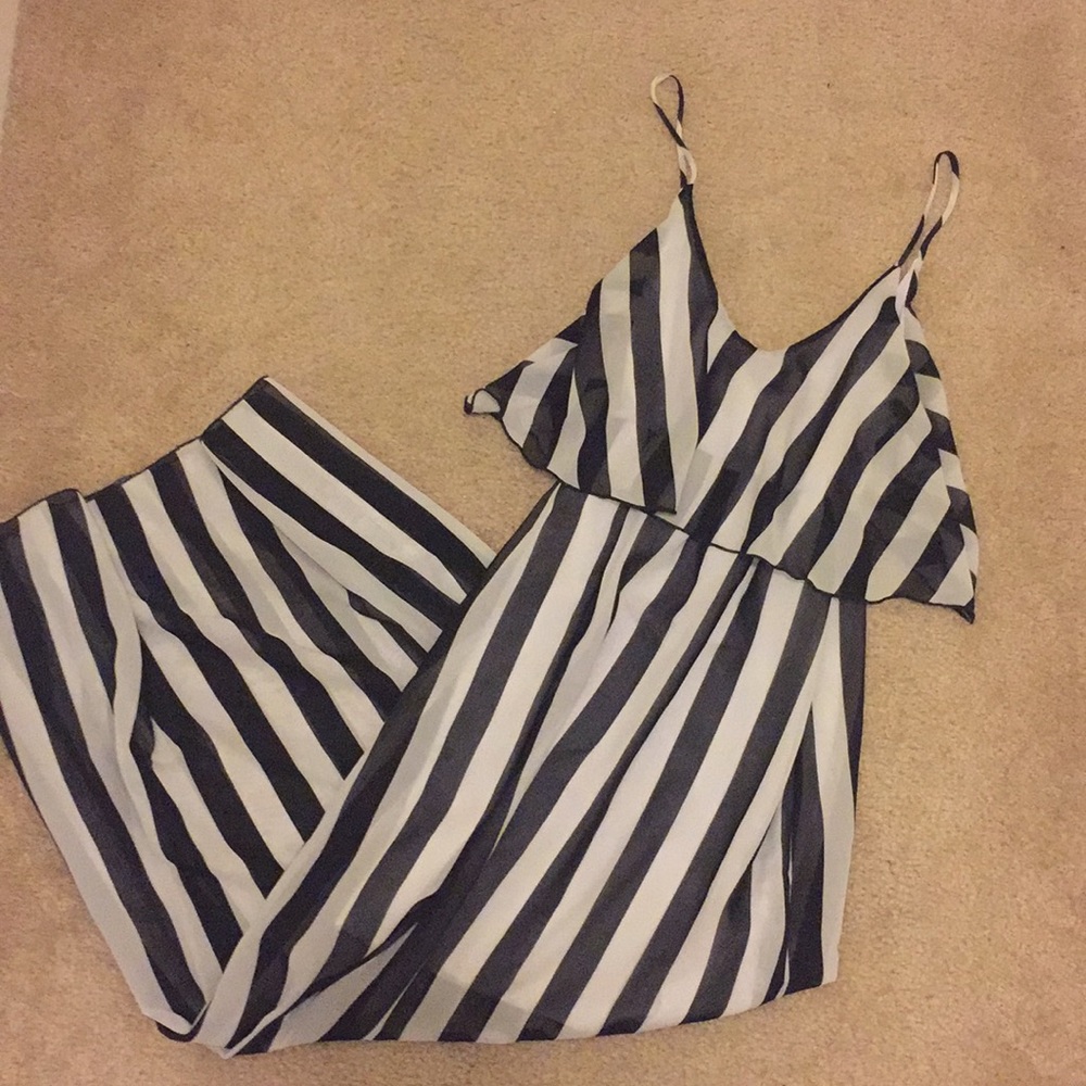 Black and white maxi sundress. Size S.